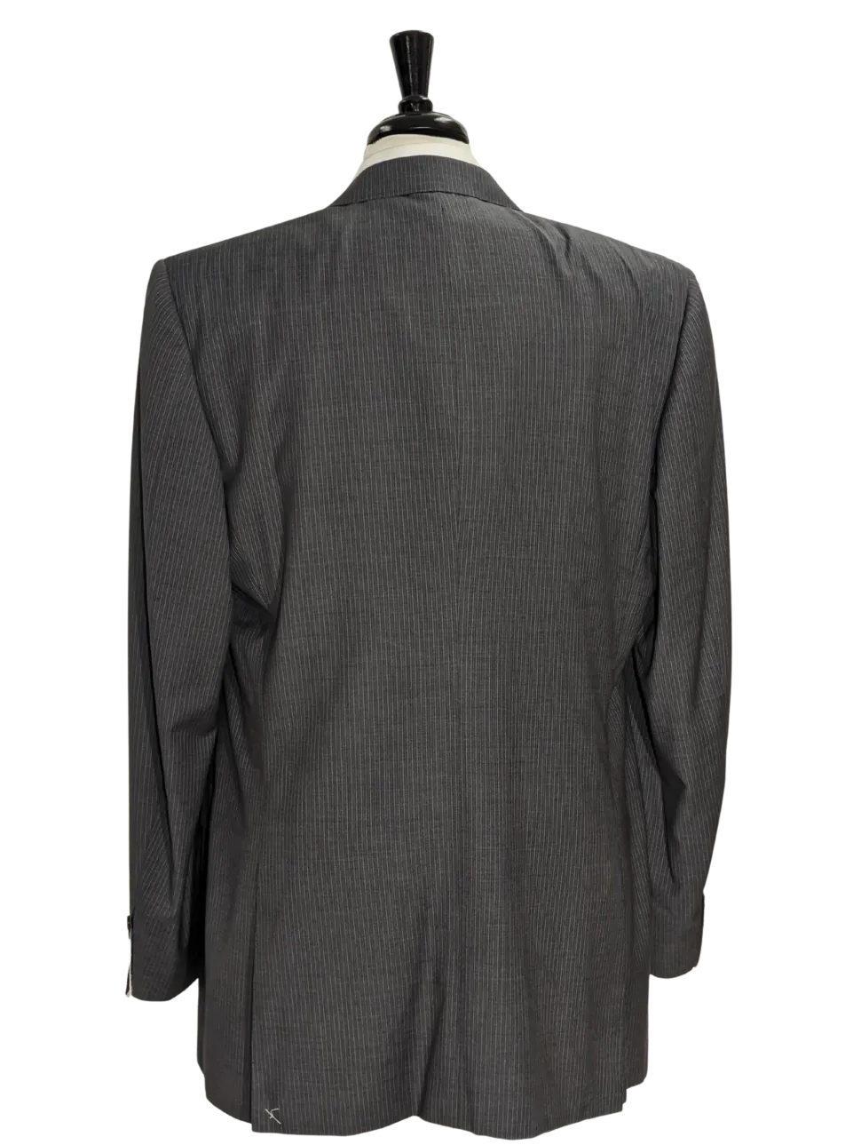 Canali Dark Gray 3-piece Pinstriped 100% Wool Suit 46XL