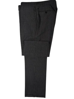 Canali Dark Gray Pinstriped 100% Wool Suit 40R