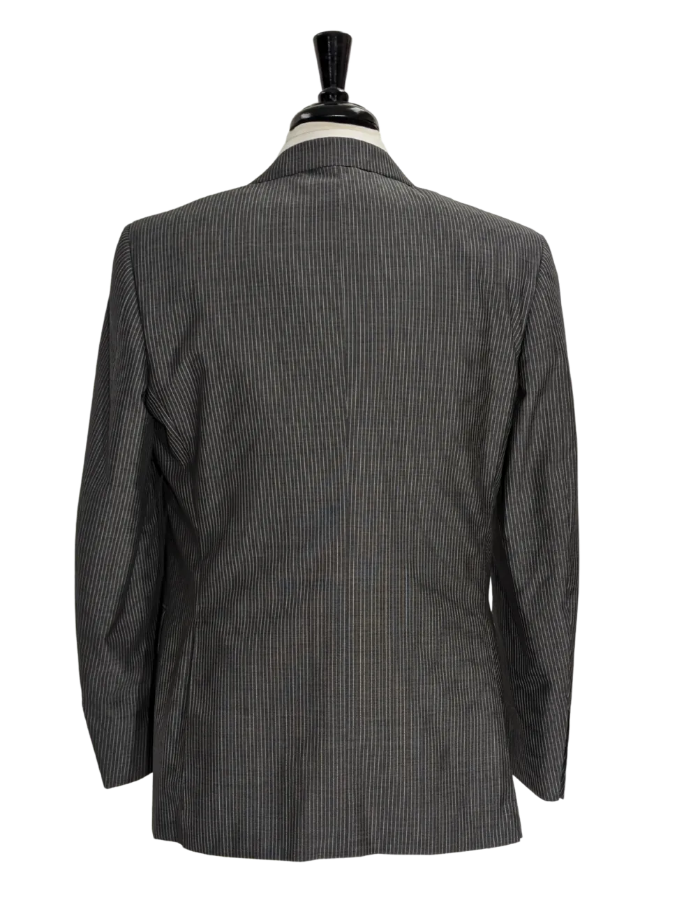 Canali Dark Gray Pinstriped 100% Wool Suit 40R