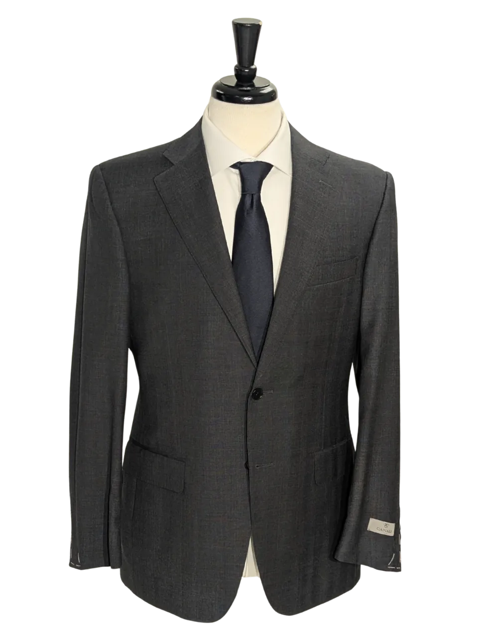 Canali Gray Glen Plaid Notch Lapel 2-Button Wool Suit - 38S