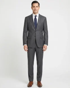 Canali Gray Glen Plaid Notch Lapel 2-Button Wool Suit - 38S