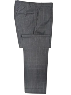 Canali Gray Glen Plaid 100% Wool Suit 40R