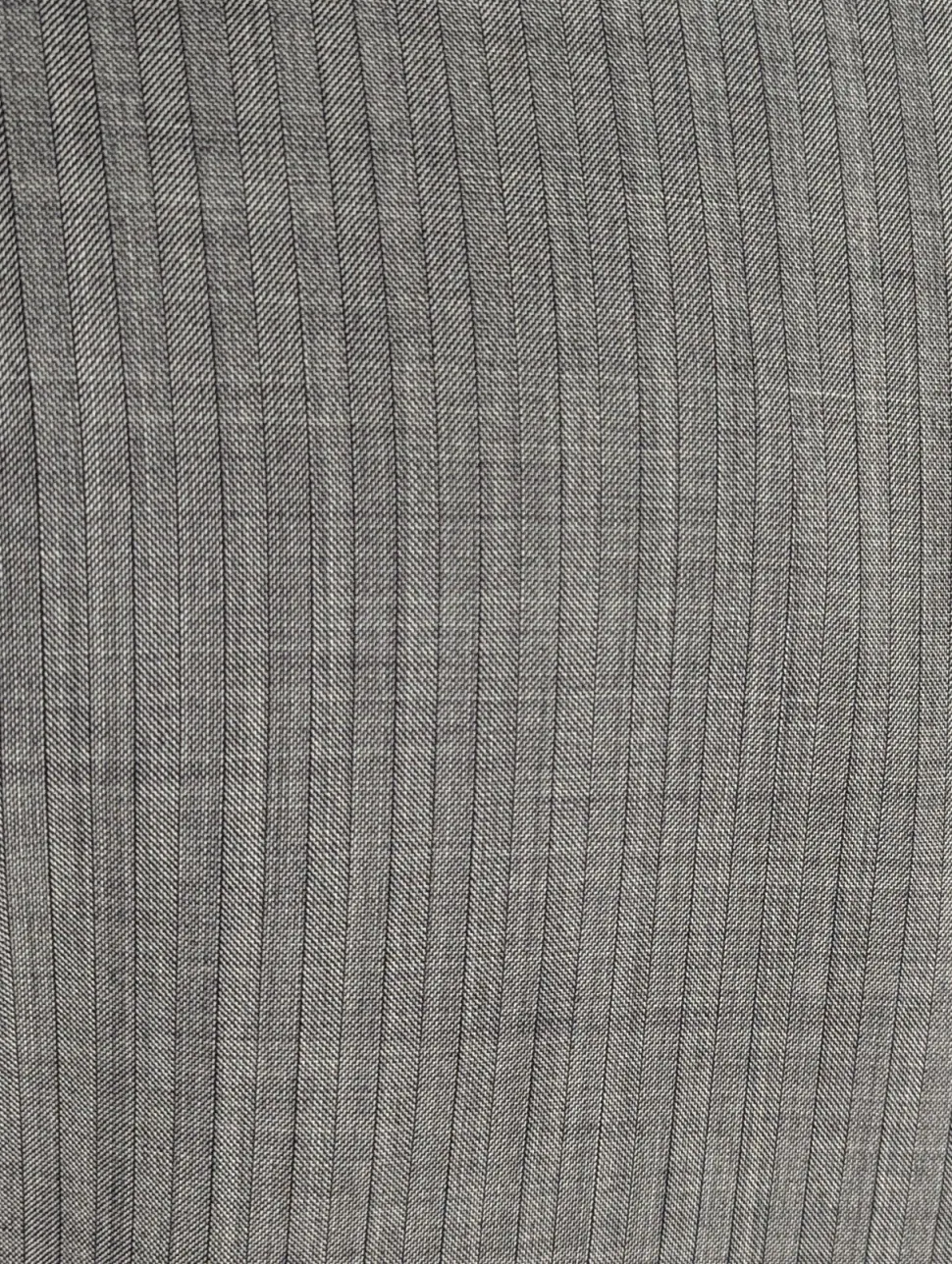 Canali Gray Herringbone 100% Wool Suit 40R