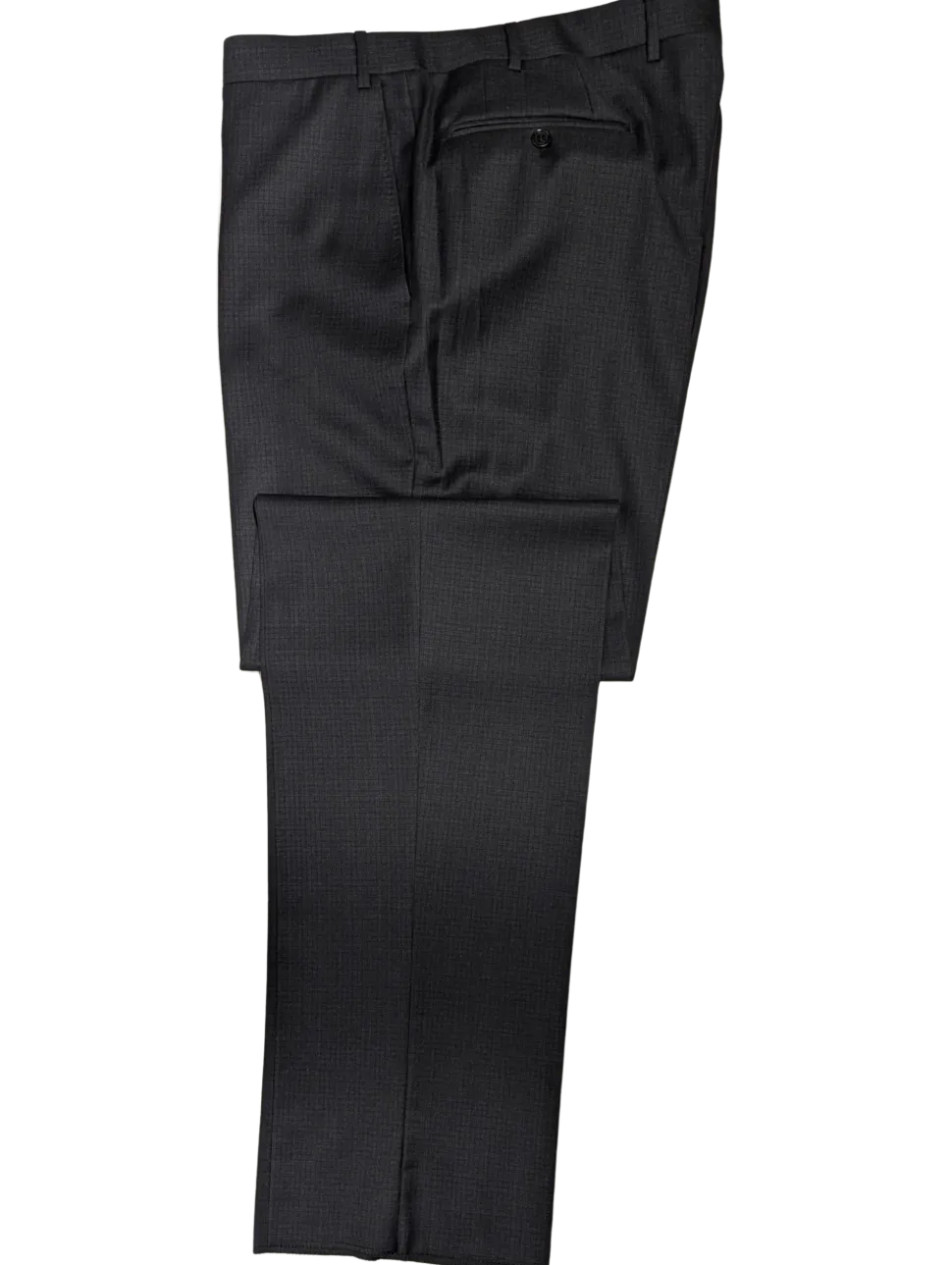 Canali Gray Micro Check 100% Wool Suit 44L