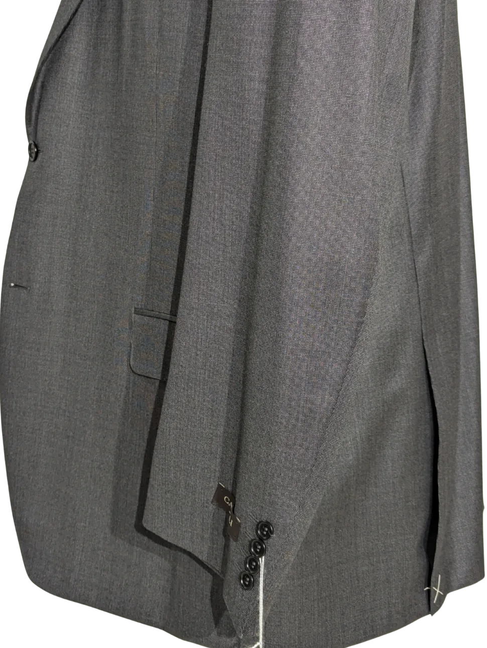 Canali Gray Nailhead 100% Wool Suit 52L