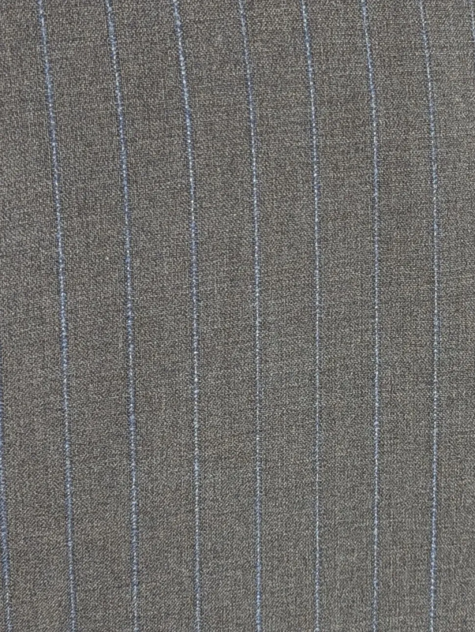 Canali Gray Pinstriped 100% Wool Suit 44L