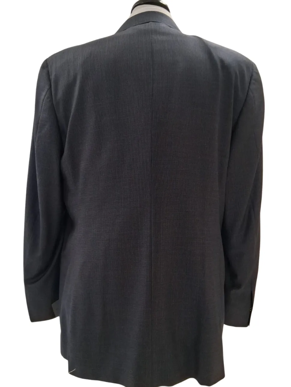 Canali Grey Micro Check 100% Wool Suit 46L