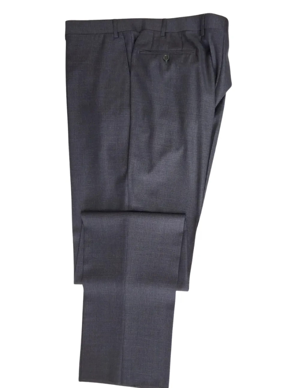 Canali Grey Micro Check 100% Wool Suit 46L