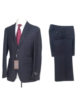 Canali Kei 38R Mens Navy Blue Pinstriped 2 Piece Classic Fit Suit