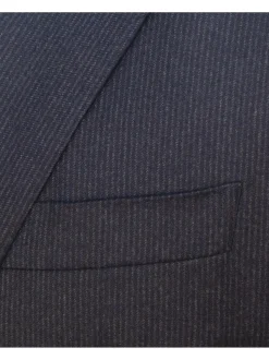 Canali Kei 38R Mens Navy Blue Pinstriped 2 Piece Classic Fit Suit