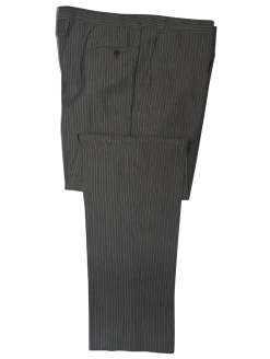 Canali Light Gray Pinstriped 100% Wool Suit 48L