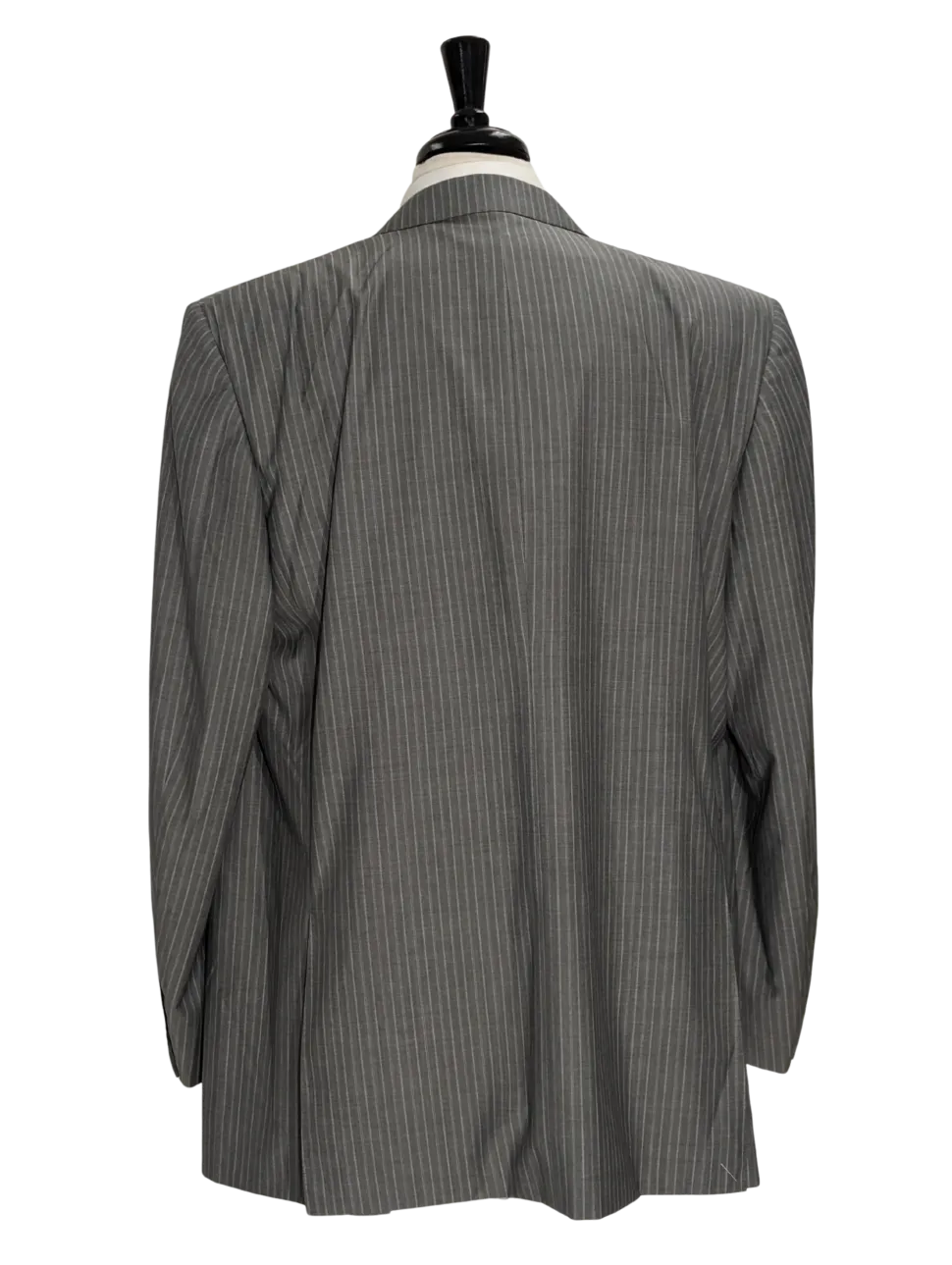 Canali Light Gray Pinstriped 100% Wool Suit 48L