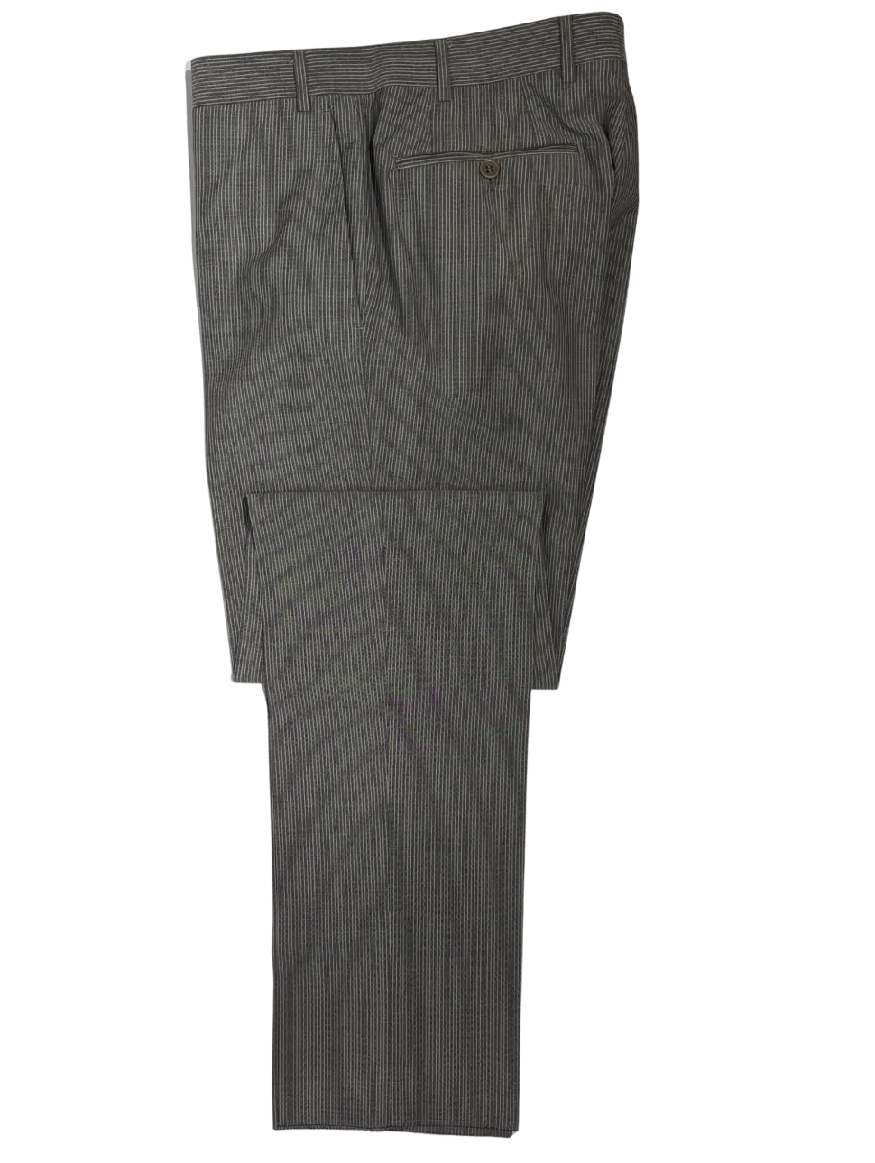 Canali Light Gray Pinstripe Wool Blend Suit 38R