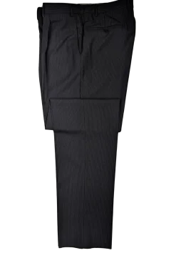 Canali Men's Black Pinstriped 100% Wool Suit 44L