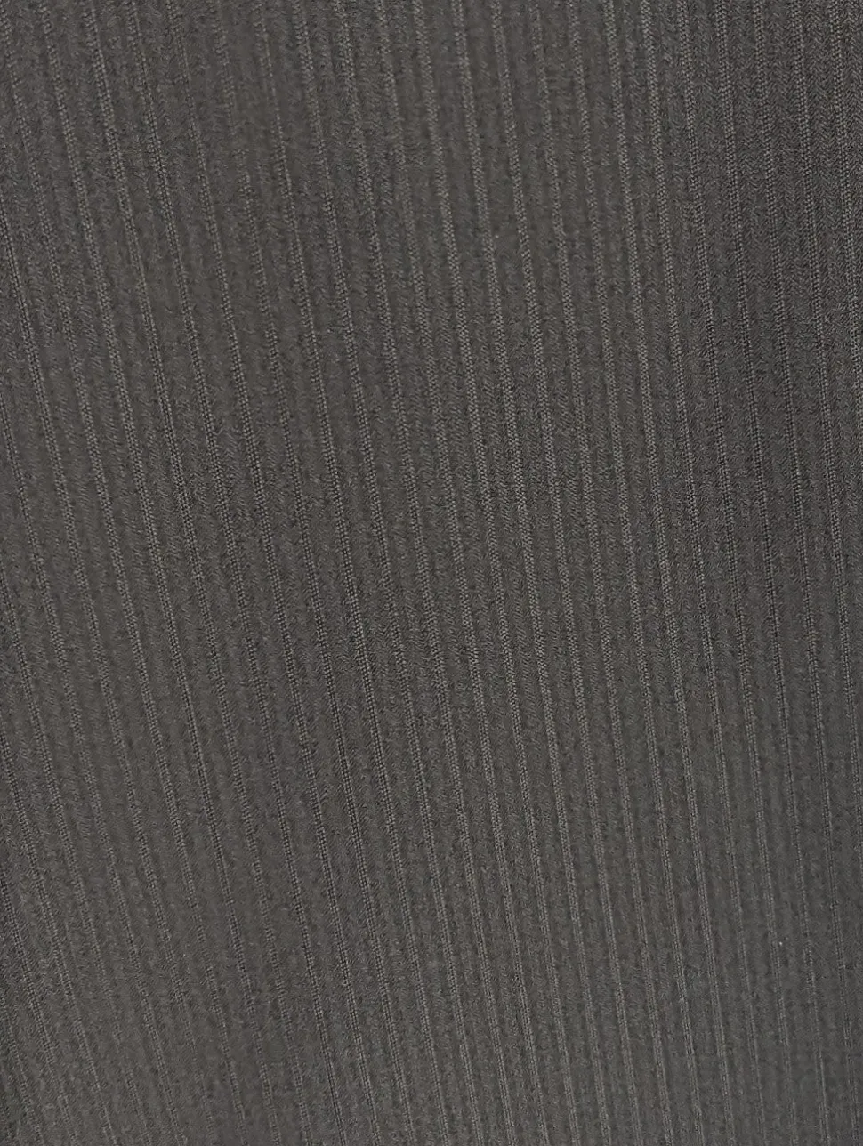 Canali Men's Black Striped 100% Wool 3-Button Portly Suit 46S