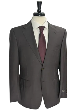 Canali Men's Brown Striped 100% Wool Suit 38R