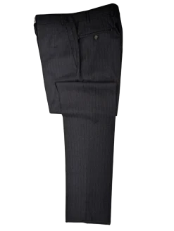 Canali Men's Charcoal Gray Burgundy Pinstripe 100% Wool Suit 40R