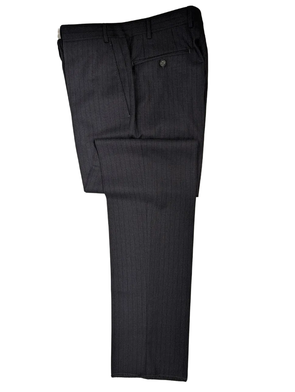 Canali Men's Charcoal Gray Burgundy Pinstripe 100% Wool Suit 40R