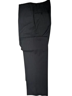 Canali Men's Charcoal Pinstriped 100% Wool Suit 46L