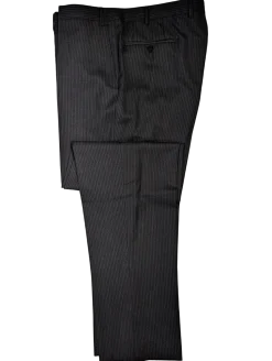 Canali Men's Charcoal Striped 100% Wool Suit 46L