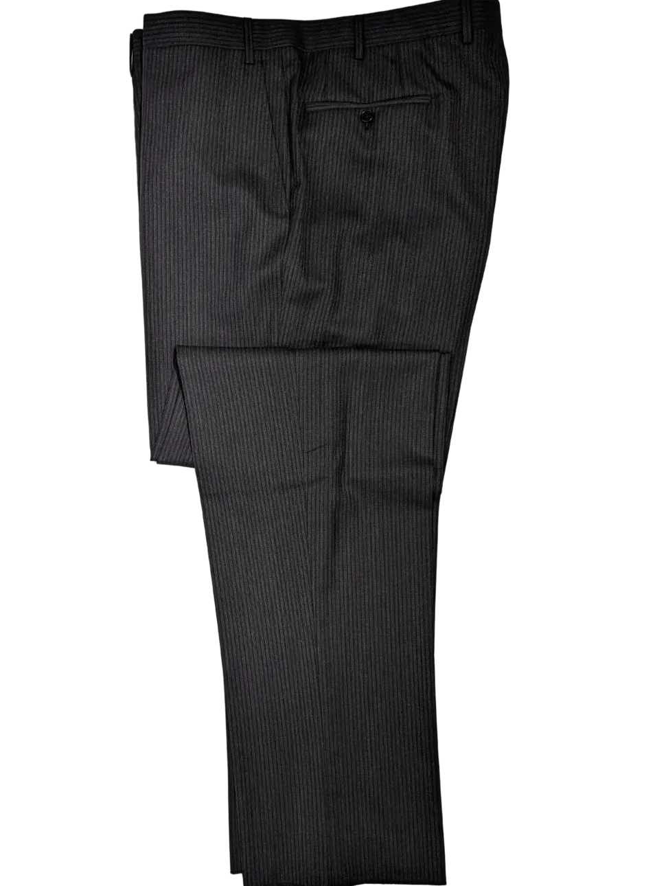 Canali Men's Charcoal Striped 100% Wool Suit 46L