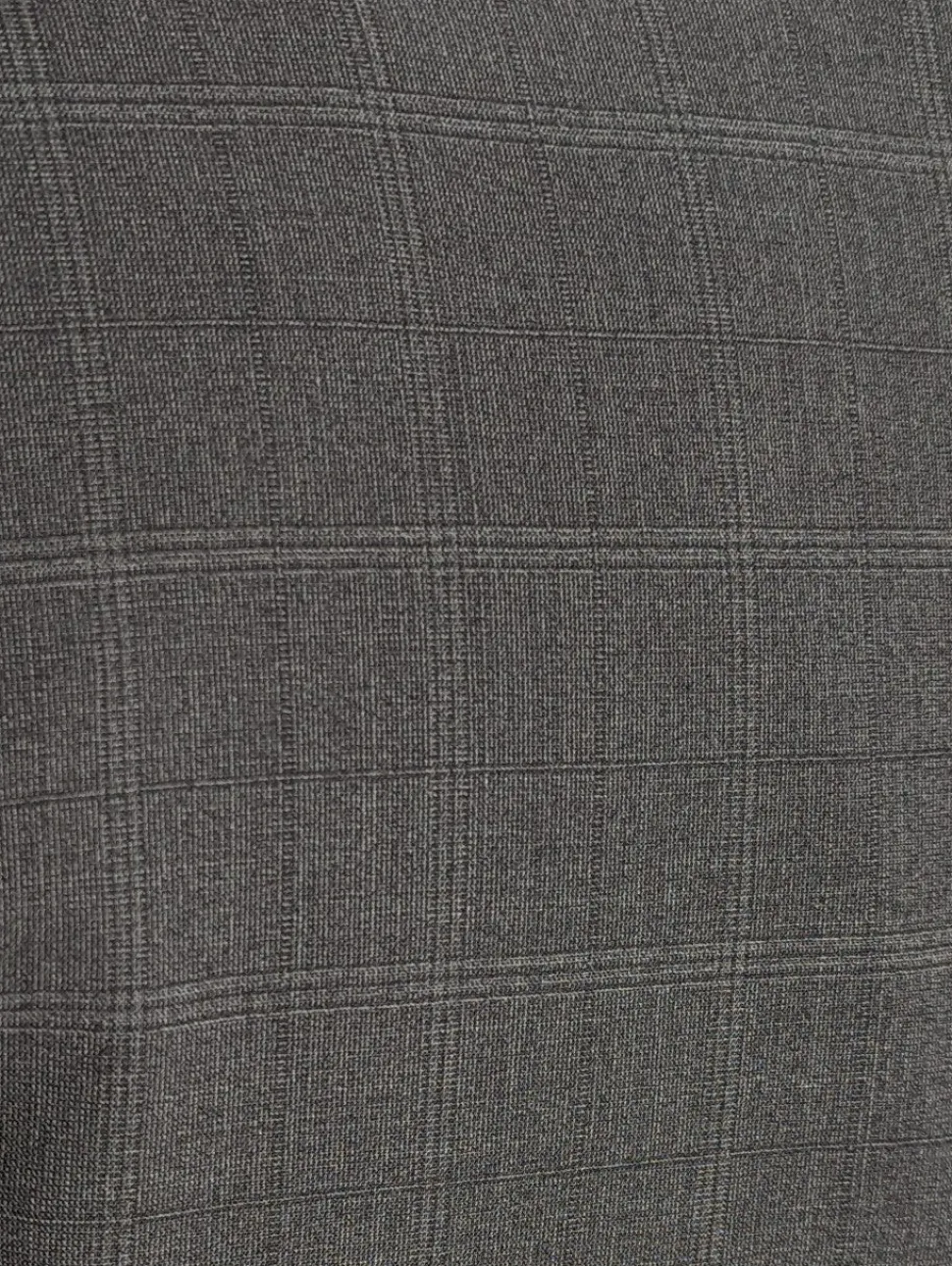 Canali Men's Charcoal Windowpane 100% Wool Suit 34S