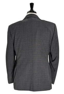 Canali 1934 Men's Gray Fine Check Pattern Classic Fit 100% Wool Suit 40R