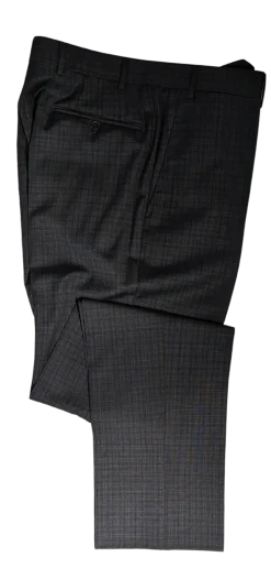 Canali 1934 Men's Gray Fine Check Pattern Classic Fit 100% Wool Suit 40R