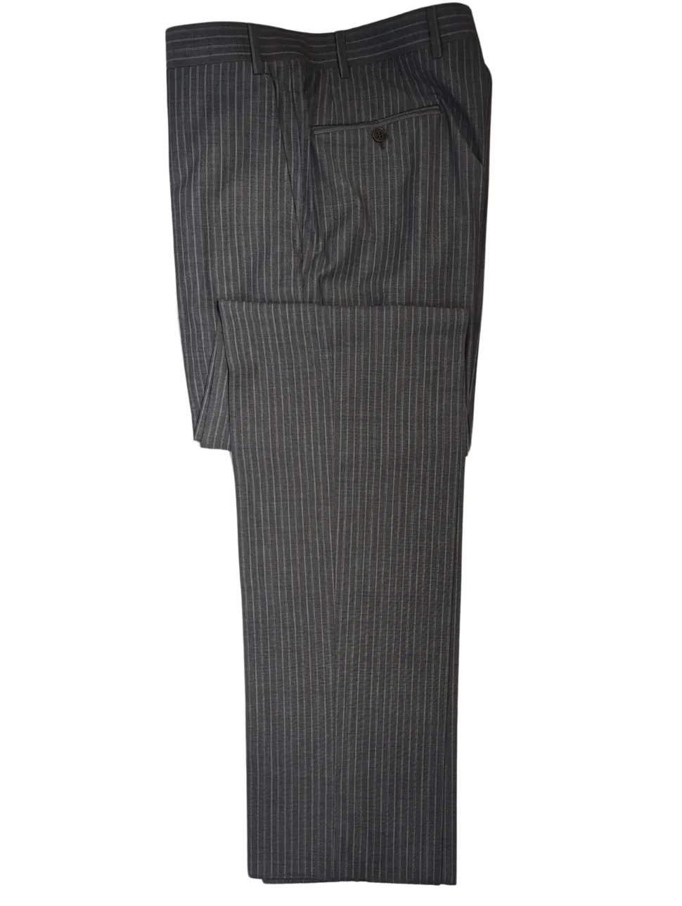 Canali Men's Gray Pinstripe 100% Wool Suit 46S
