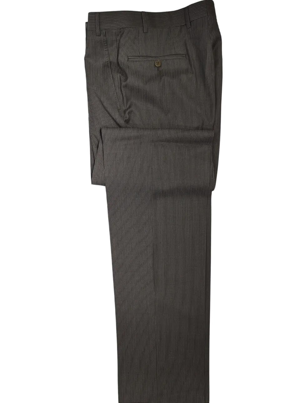 Canali Men's Gray Pinstripe 100% Wool Suit 40L