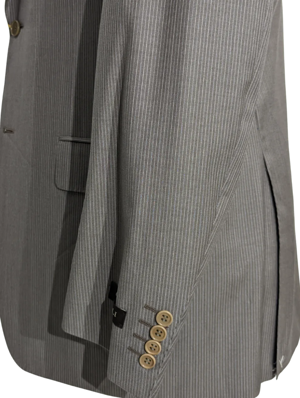 Canali Men's Gray Pinstripe 100% Wool Suit 40L