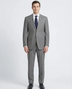 Canali Men's Gray Pinstripe 100% Wool Suit 40L