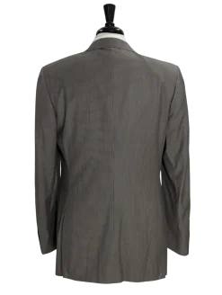 Canali Men's Gray Pinstripe 100% Wool Suit 40L