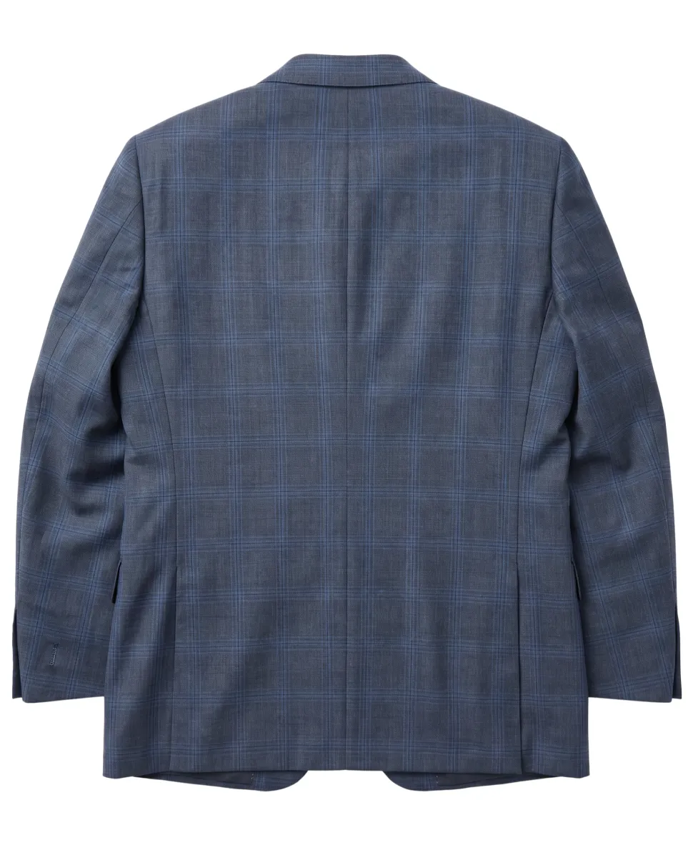 Canali 1934 Mens Gray Windowpane Notch Lapel 2 Button Wool Suit - 46L