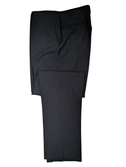 Canali Men's Navy Pinstriped 100% 3-Button Wool Suit 48L