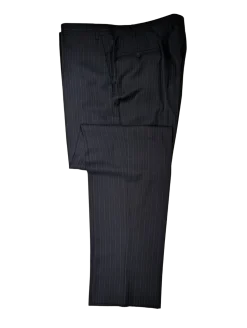 Canali Men's Navy Pinstriped 100% 3-Button Wool Suit 48L