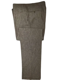 Canali Men's Taupe 100% Linen 2 Button Suit 46R