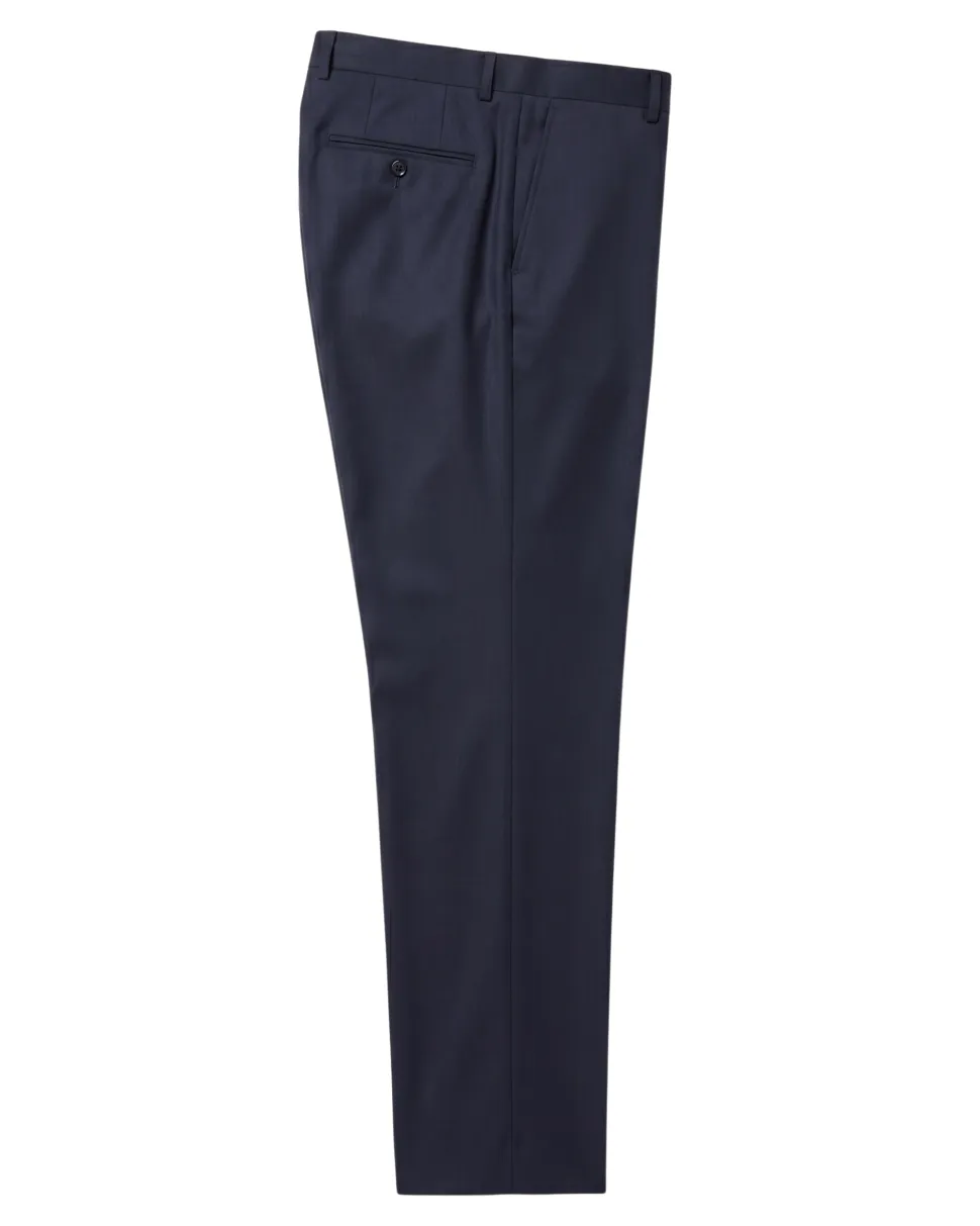 Canali Midnight Navy Tonal Stripe Notch Lapel Canvassed Portly Fit Wool 2-Button Suit 52R