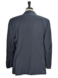 Canali Navy Pinstriped 100% Wool 2 Button Suit 48R