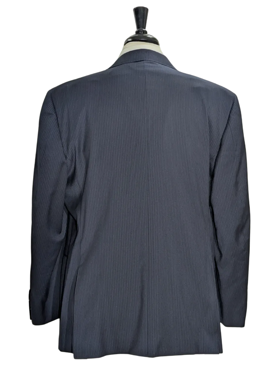 Canali Navy Pinstriped 100% Wool 2 Button Suit 48R