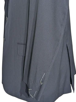 Canali Navy Pinstriped 100% Wool 2 Button Suit 48R