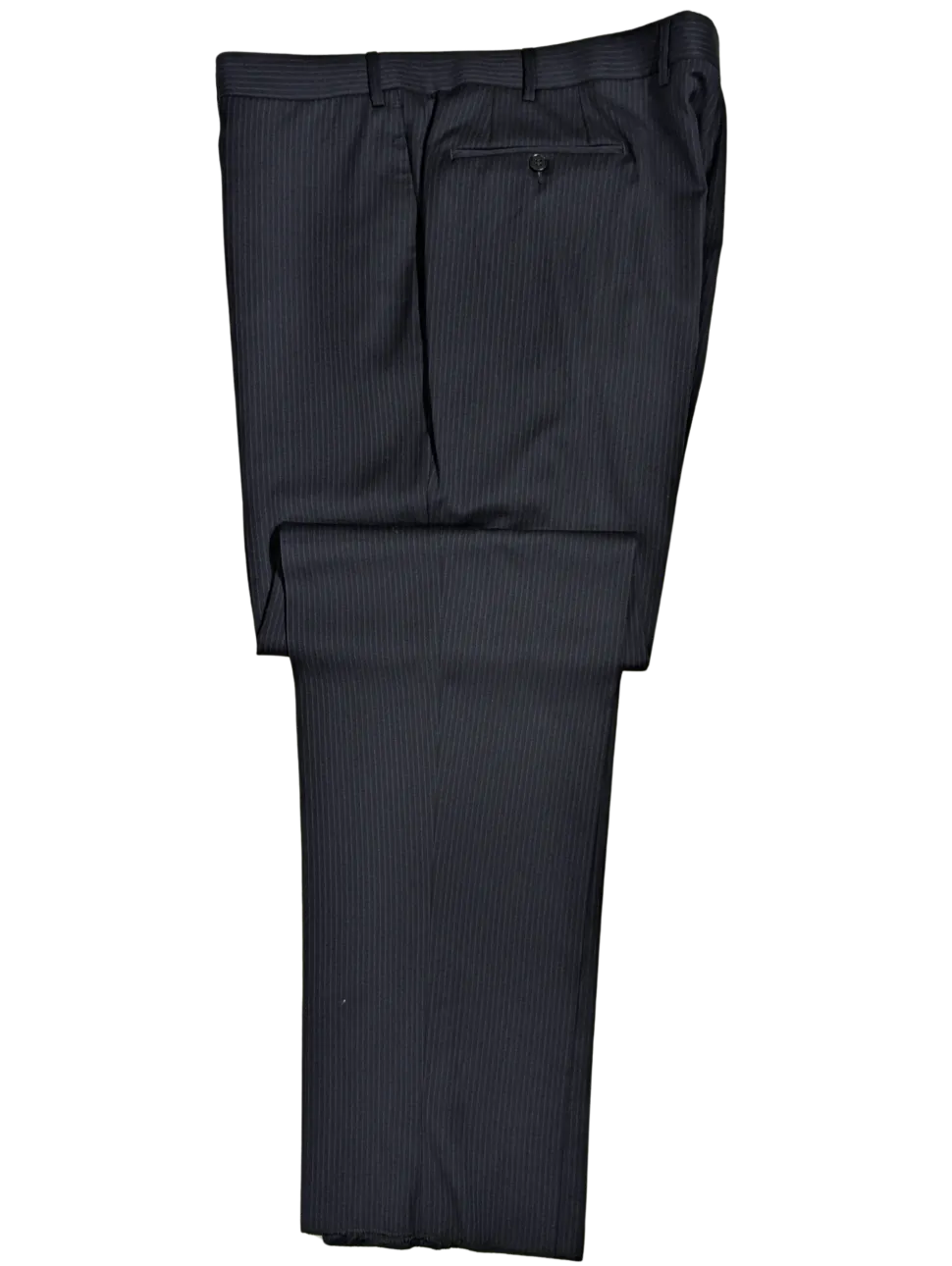 Canali Navy Pinstriped 100% Wool 2 Button Suit 48R