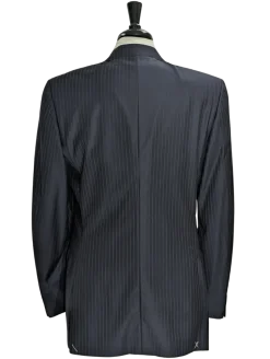 Canali Navy Pinstriped 100% Wool 3-Button Suit 40L
