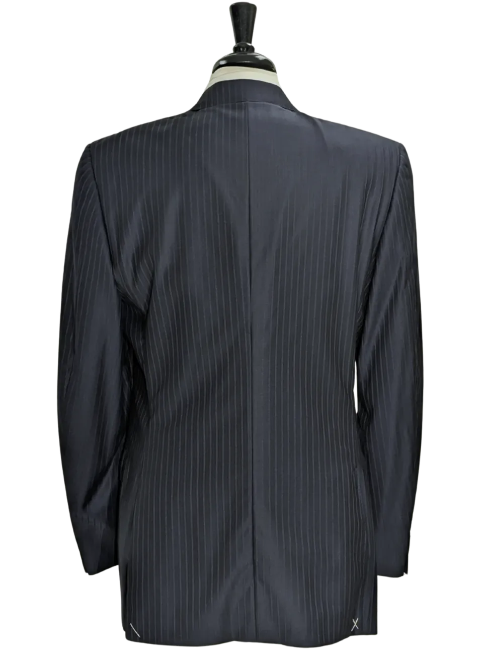 Canali Navy Pinstriped 100% Wool 3-Button Suit 40L