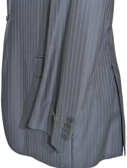 Canali Navy Pinstriped 100% Wool 3-Button Suit 40L