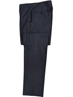 Canali Navy Pinstriped 100% Wool 3-Button Suit 40L