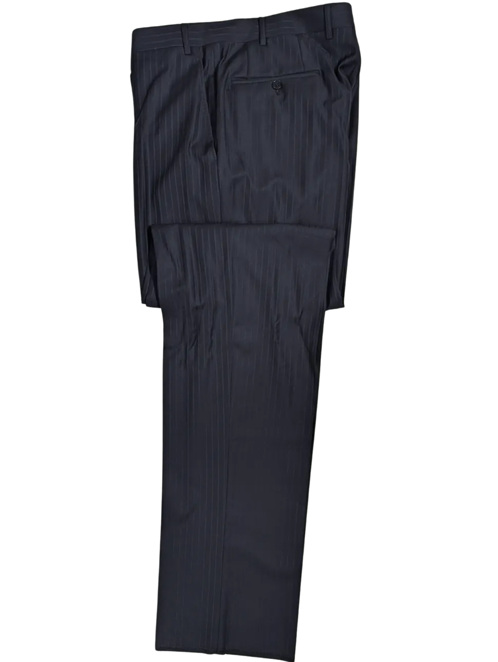 Canali Navy Pinstriped 100% Wool 3-Button Suit 40L