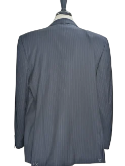 Canali Navy Pinstriped 100% Wool 2 Button Suit 50L