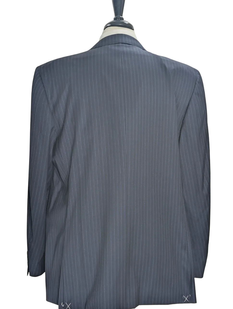 Canali Navy Pinstriped 100% Wool 2 Button Suit 50L