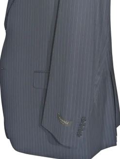 Canali Navy Pinstriped 100% Wool 2 Button Suit 50L